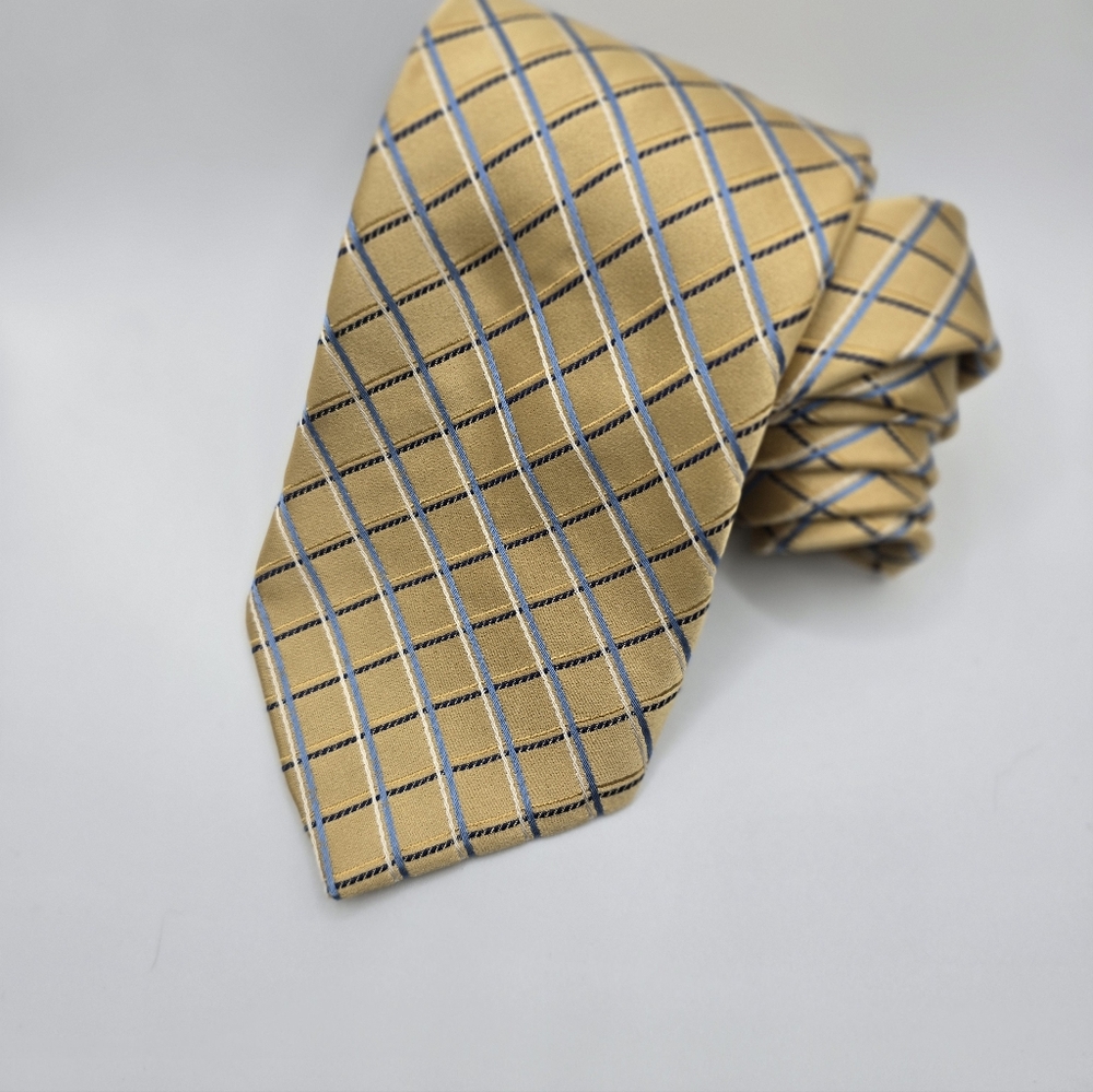 Paul Dione Gold and Black silk mens tie